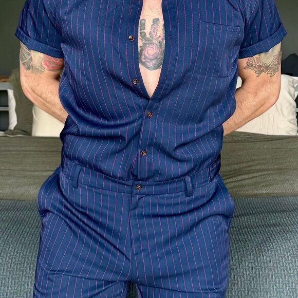 Romperjack Premium Navy Chateaux Romper - Picture 1 of 3